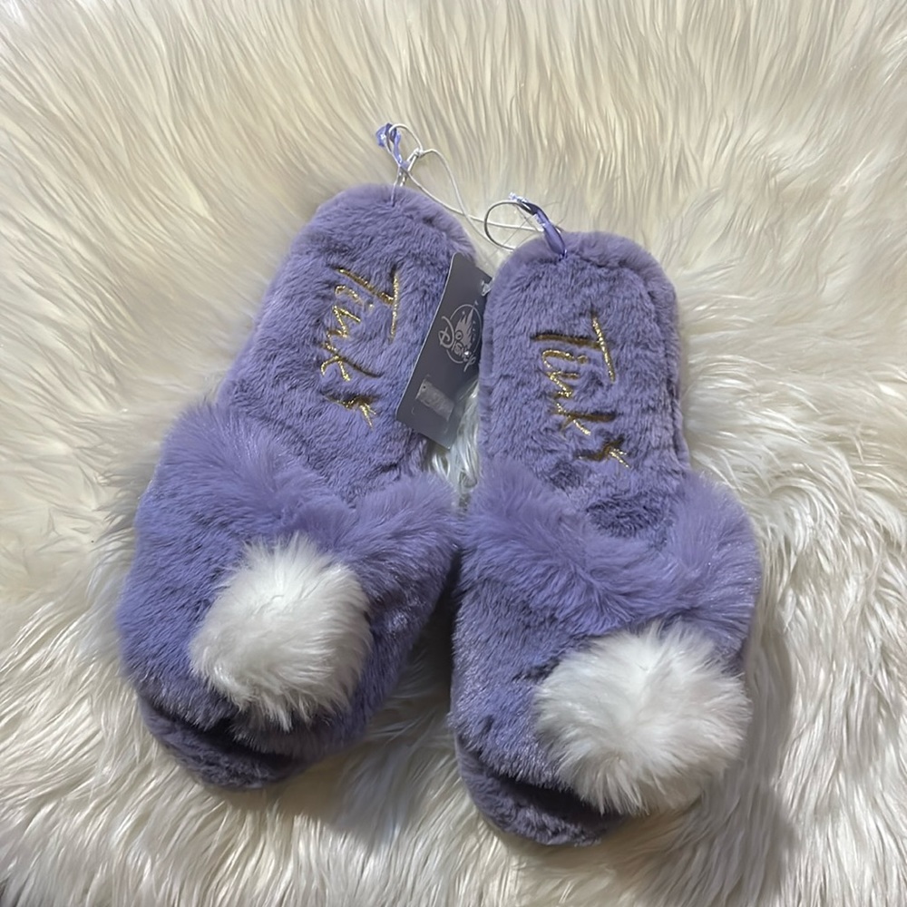 New! Disney Purple Tinker Bell Slippers for Adults